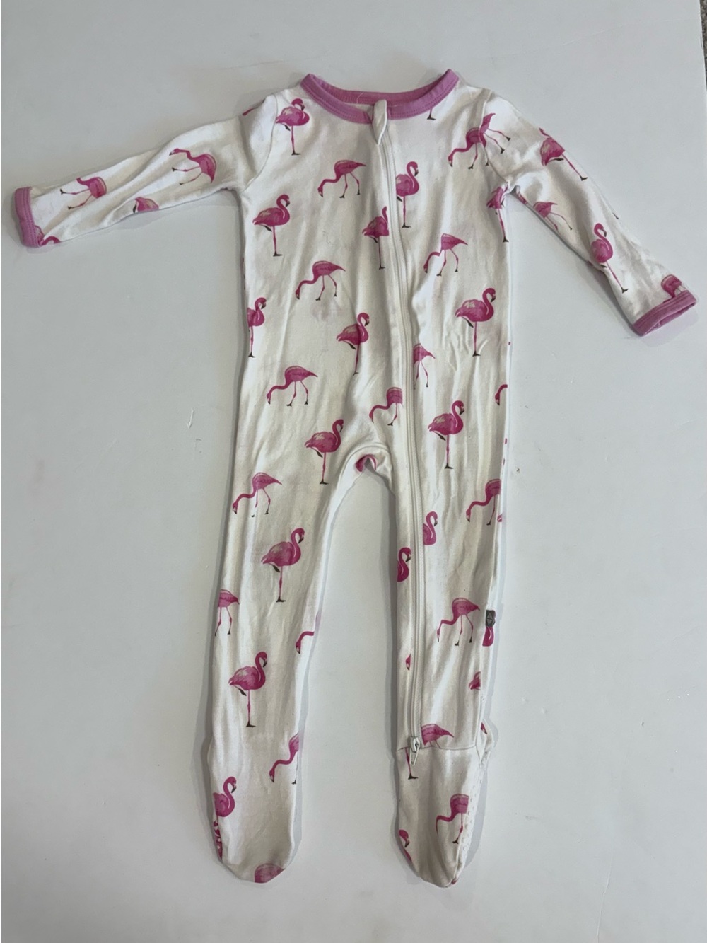 Kyte Flamingo Print Footie Sleeper 6-12M